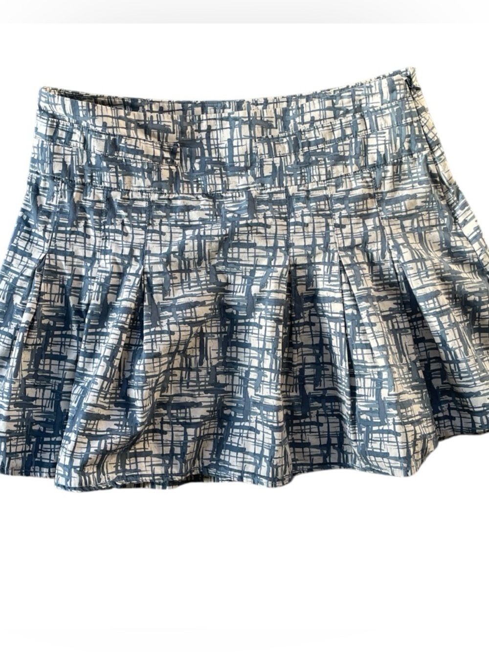Old Navy Blue Patterned Pleated Women’s Skirt